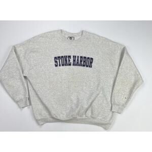 Vintage 90s Stone Harbor New Jersey Sweatshirt Lee Brand  Distressed USA 2X